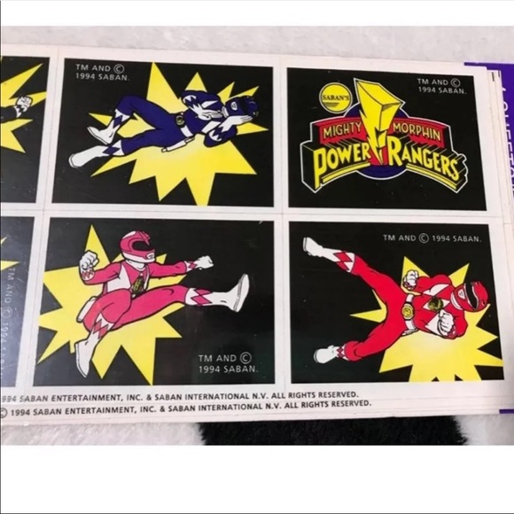 Power Ranger Office Vintage Hallmark 994 Power Rangers Stickers Poshmark